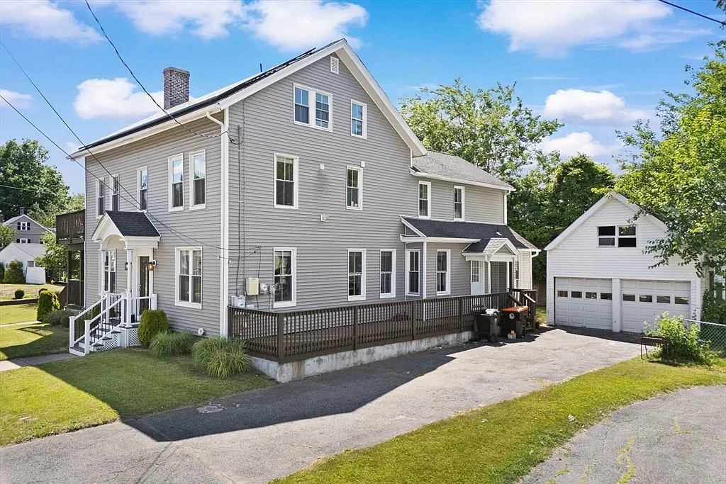 Exterior of a New England home completed by Louane Group